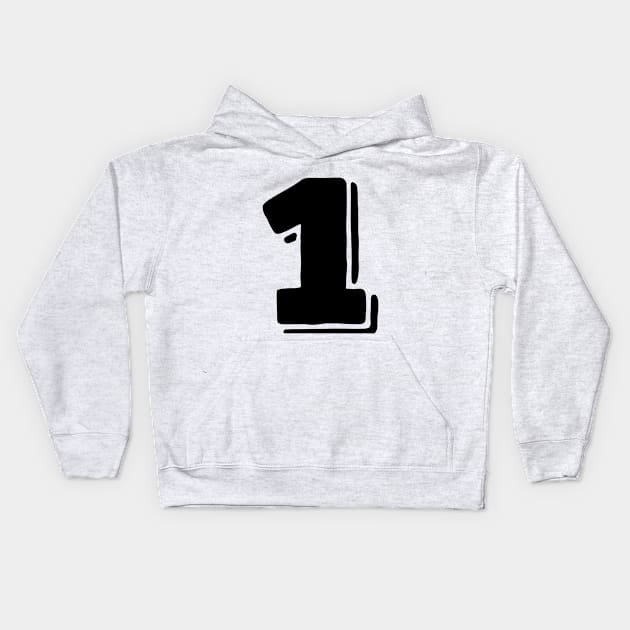 Number 1 one Kids Hoodie by Wavey's